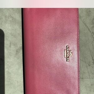 Coach Fuchsia Leather Clutch
